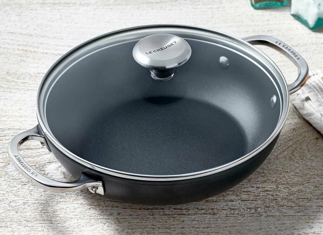 Hot Sale π Le Creuset 4 Quart Toughened Nonstick Pro Braiser W/Glass Lid π₯° 3 Le Creuset 4 Quart Toughened Nonstick Pro Braiser W/Glass Lid