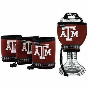 Outlet 🤩 Wine Woozie Woozie Team Texas A&M Party Pack Wine Glass Accessories ❤️ 2 Wine Woozie Woozie Team Texas A&M Party Pack Wine Glass Accessories