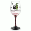 Epic Products Decorated Painted Glassware Taste Of Purrfection Hand-Decorated Wine Glass