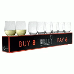 Riedel "O" 6+2 Viognier Chardonnay Tumbler Set Riedel "O" Series Glasses