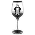 Epic Products Decorated Painted Glassware His Hand-Decorated Wine Glass