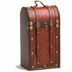 True Fabrications 2-Bottle Treasure Island Antique Box Wine Carry Bags