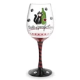 Epic Products Decorated Painted Glassware Taste Of Purrfection Hand-Decorated Wine Glass