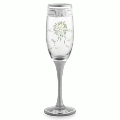 Epic Products Something New Bridal Hand-Decorated Champagne Flute Decorated Painted Glassware
