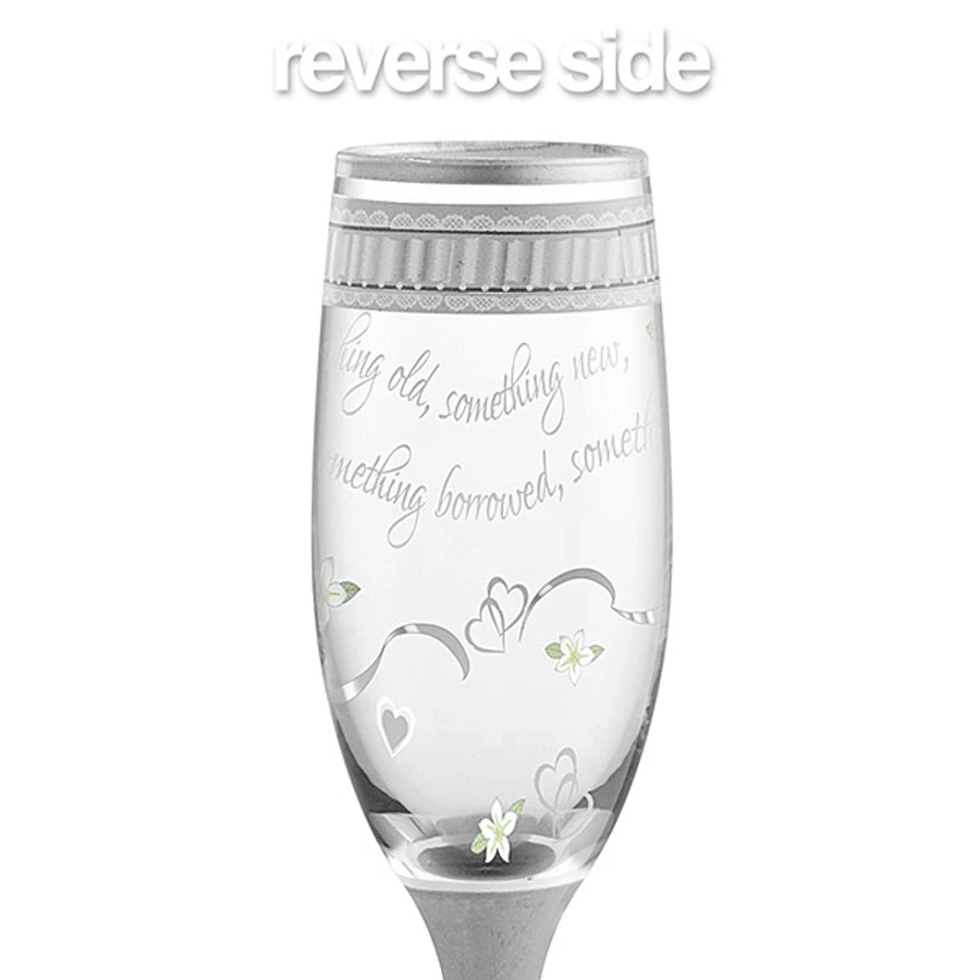 Wholesale π Epic Products Something New Bridal Hand-Decorated Champagne Flute Decorated Painted Glassware π 3 Epic Products Something New Bridal Hand-Decorated Champagne Flute Decorated Painted Glassware