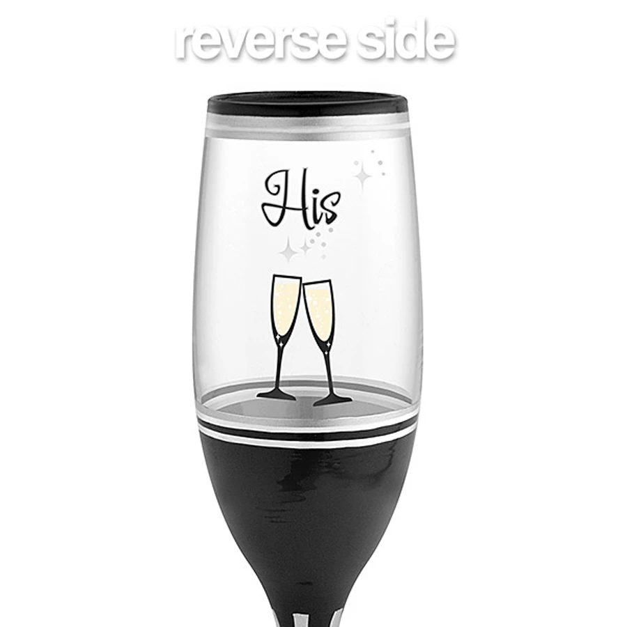 Hot Sale π― Epic Products Decorated Painted Glassware His Hand-Decorated Champagne Flute β 2 Epic Products Decorated Painted Glassware His Hand-Decorated Champagne Flute