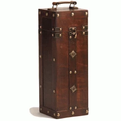 True Fabrications 1-Bottle Nautical Antique Wine Box Wine Carry Bags
