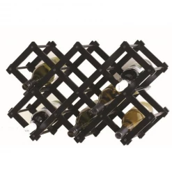 Oenophilia Accordia 10 Bottle Wine Rack - Black