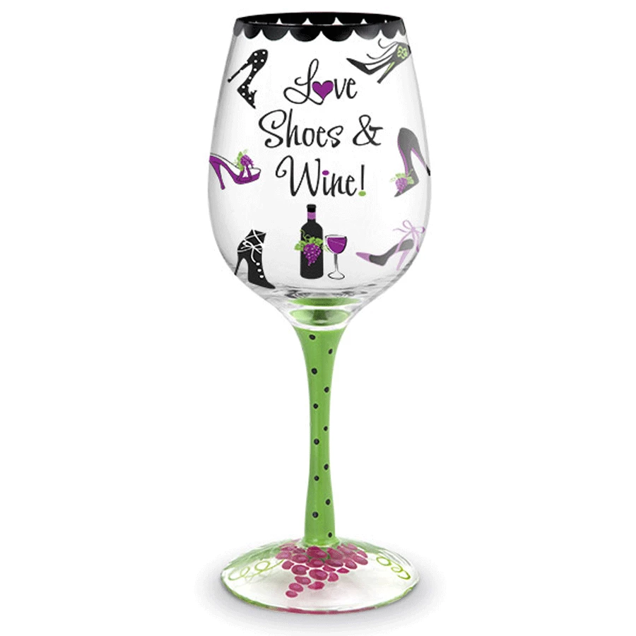 Outlet π Epic Products Love π Shoes & Wine Hand-Decorated Wine Glass π 1 Epic Products Love Shoes & Wine Hand-Decorated Wine Glass