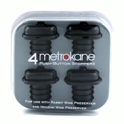 Wine Preservation Metrokane Push-Button Stoppers