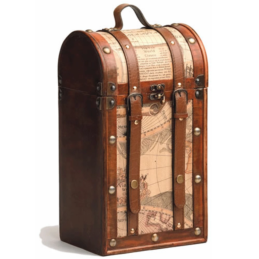 Deals 🧨 True Fabrications True Fanrications 2-Bottle Treasure Map Wine Box Wine Carry Bags ⭐ 1 True Fabrications True Fanrications 2-Bottle Treasure Map Wine Box Wine Carry Bags