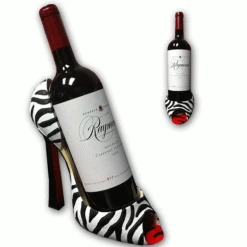 Other Wild Eyes Zebra High Heel Wine Bottle Holder
