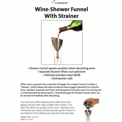 Top 10 ❤️ Metrokane Rabbit Wine Shower Funnel Wine Strainer 💯 7 Metrokane Rabbit Wine Shower Funnel Wine Strainer