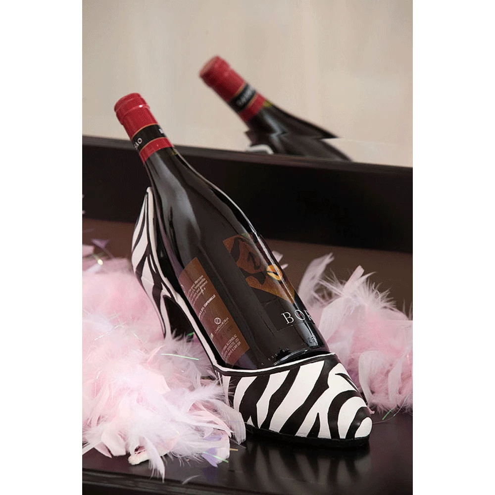 Coupon 🤩 Other Wine Racks & Holders Zebra Stiletto Wine Bottle Holder ❤️ 1 Other Wine Racks & Holders Zebra Stiletto Wine Bottle Holder