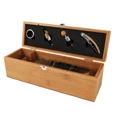 Corkscrew Sets True Fabrications Bamboo Single Bottle Accessory Gift Set