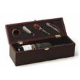Corkscrew Sets True Fabrications Premium Cherry-Stained Wood Single Bottle Accessory Gift Set