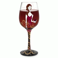 Wholesale ❤️ Epic Products Cougar & Her Wine Hand-Decorated Wine Glass 🧨 7 Epic Products Cougar & Her Wine Hand-Decorated Wine Glass
