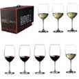 Riedel Vinum Chardonnay / Bordeaux Set Of 6 + 2 Free (Set Of 8) Riedel Value Sets