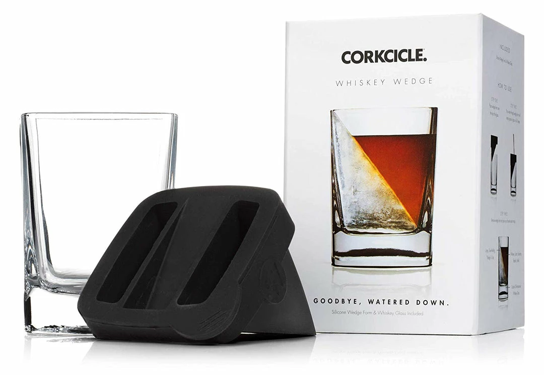 Promo π₯ Corkcicle Whiskey Wedge Double Old Fashioned Glass Bar Glassware β 3 Corkcicle Whiskey Wedge Double Old Fashioned Glass Bar Glassware