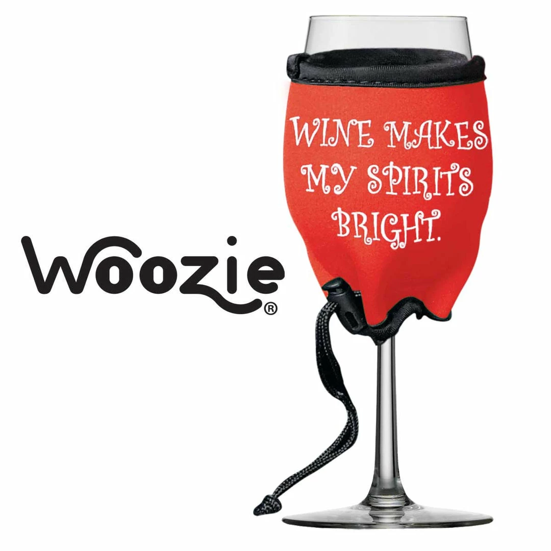 Wholesale 𧨠Wine Woozie Woozie Holiday, Wine Makes My Spirits Bright Wine Glass Accessories π₯ 1 Wine Woozie Woozie Holiday, Wine Makes My Spirits Bright Wine Glass Accessories