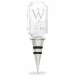 Epic Products "W" Is For Wine Etched Acrylic Bottle Stopper