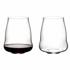 Riedel Winewings Pinot Noir / Nebbiolo Stemless Wine Glasses - Set Of 2 Riedel Winewings Glasses